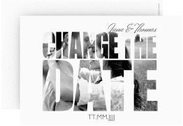 Change the Date-Karte Hochzeit Letters A6 Karte quer weiss