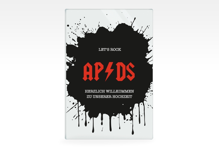 Willkommensschild Acryl Hardrock 40 x 60 cm Acryl für Rockband-Fans