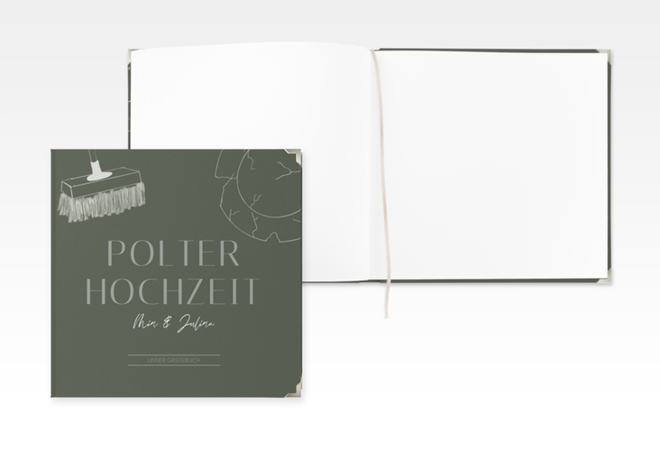 Gästebuch Selection Hochzeit Polterhochzeit Leinen-Hardcover gruen