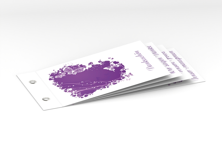 Danksagungskarte Hochzeit Mailand Booklet lila
