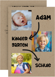 Klick: Details zu Einschulungskarte "Next Step" anzeigen Einschulungskarte Next Step A6 Karte hoch Kraftpapier