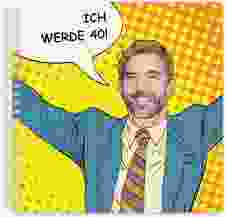 Gästebuch Geburtstag "Popart Man"