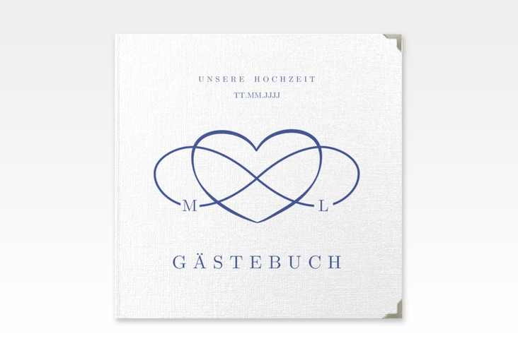 Gästebuch Selection Hochzeit Infinity Leinen-Hardcover blau