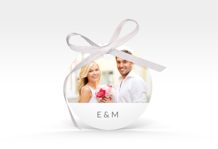 Geschenkanhänger Hochzeit Vista Geschenkanhänger, rund weiss