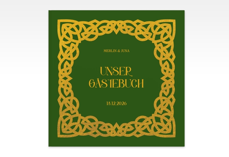 Gästebuch Creation Celtic 20 x 20 cm, Hardcover mit keltischem Knoten in irischen Farben