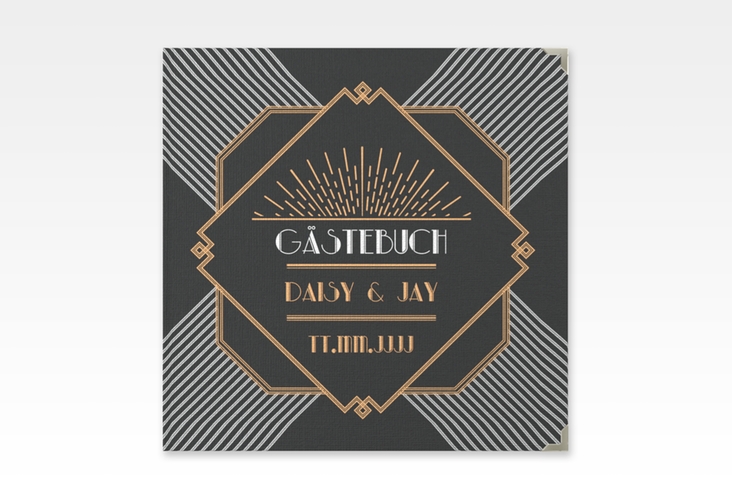 Gästebuch Selection Hochzeit "Gatsby" Leinen-Hardcover schwarz