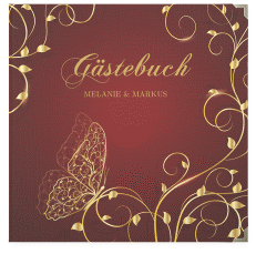 Klick: Details zu Gästebuch Selection Hochzeit "Eternity" anzeigen Gästebuch Selection Hochzeit Eternity Leinen-Hardcover rot