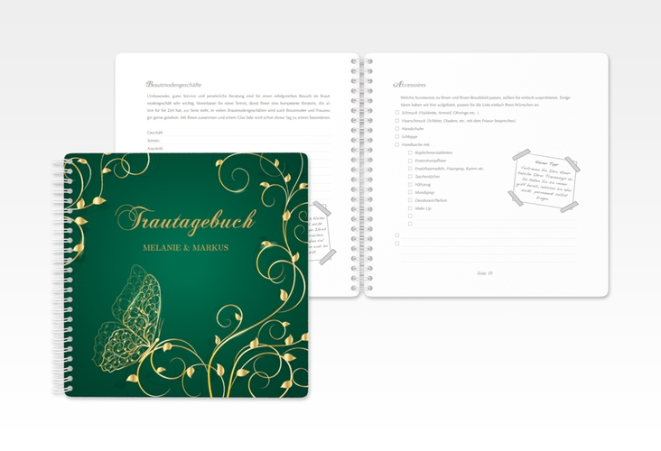 Trautagebuch Hochzeit Eternity Trautagebuch Hochzeit gruen