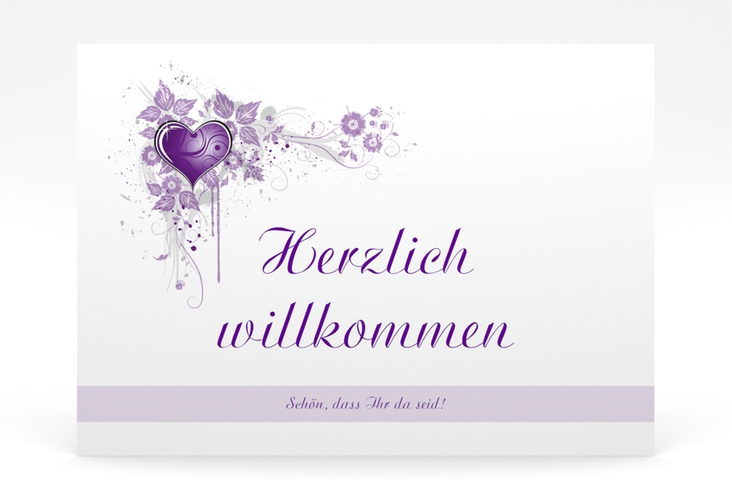 Willkommensschild Poster Triest 70 x 50 cm Poster lila