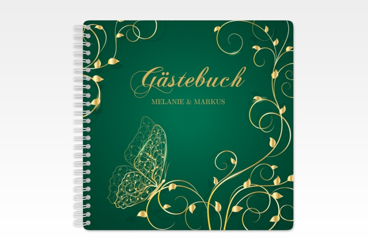 Gästebuch Hochzeit Eternity Ringbindung gruen