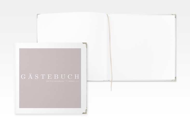 Gästebuch Selection Hochzeit Simply Leinen-Hardcover grau