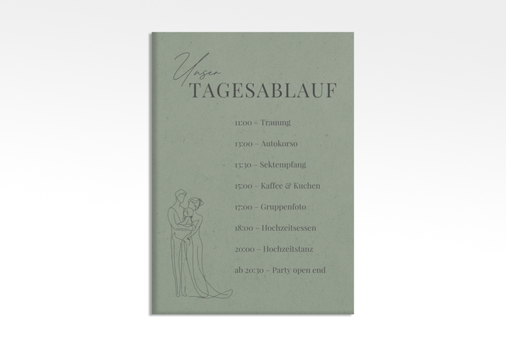 Tagesablauf Leinwand Hochzeit Vereint 50 x 70 cm Leinwand