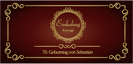 Einladung 70. Geburtstag "Bert/Berta"