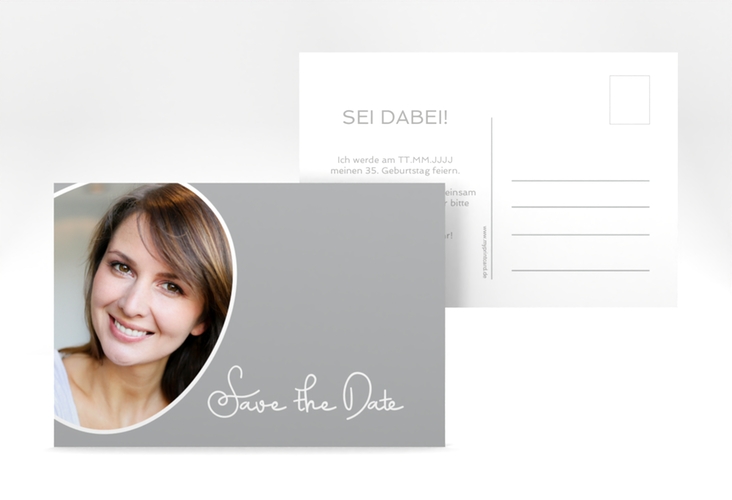 Save the Date-Postkarte Geburtstag Swing A6 Postkarte