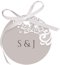 Klick: Details zu Geschenkanhänger Hochzeit "Vintage" anzeigen Geschenkanhänger Hochzeit Vintage Geschenkanhänger, rund grau mit floraler Spitze