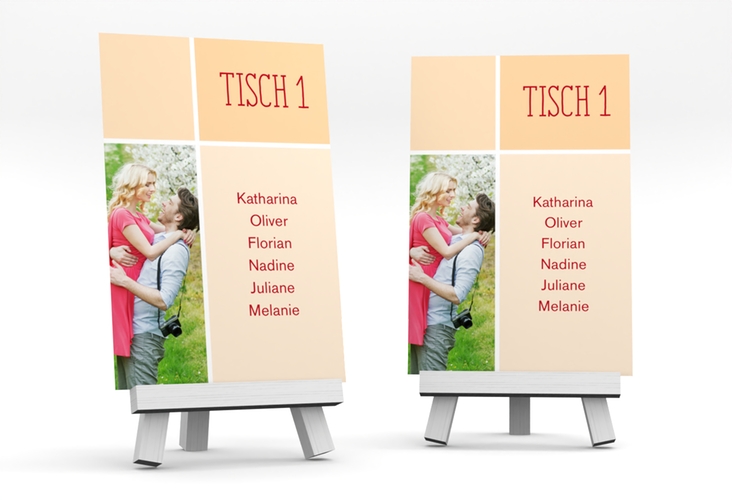 Tischaufsteller Hochzeit Gallery Tischaufsteller apricot
