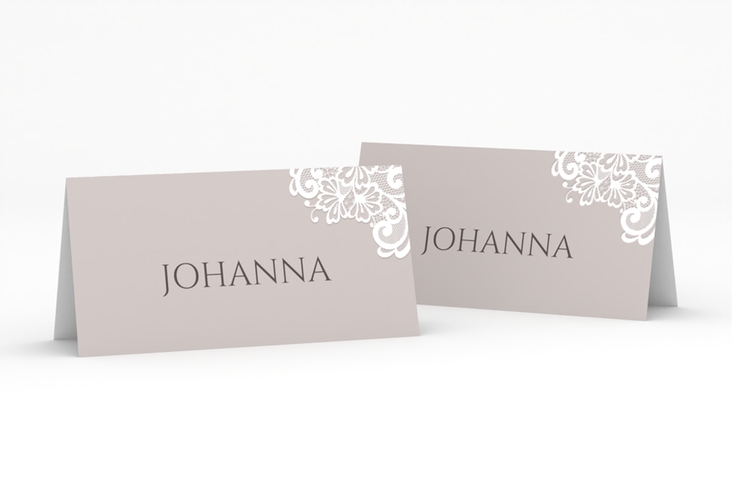 Tischkarte Hochzeit Vintage Tischkarten mit floraler Spitze