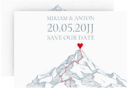 Save the Date-Karte Berge