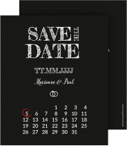 Klick: Details zu Save the Date-Kalenderblatt "Rise" anzeigen Save the Date-Kalenderblatt Rise Kalenderblatt-Karte schwarz