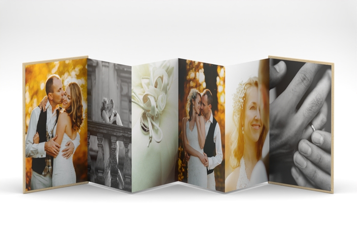 Foto-Leporello Hochzeit Rise Leporello beige