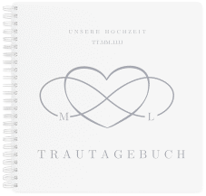 Klick: Details zu Trautagebuch Hochzeit "Infinity" anzeigen Trautagebuch Hochzeit Infinity Trautagebuch Hochzeit grau