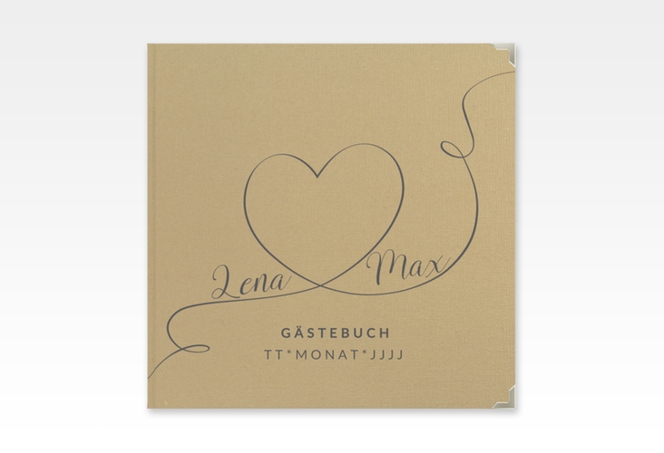 Gästebuch Selection Hochzeit Herzensbund Leinen-Hardcover