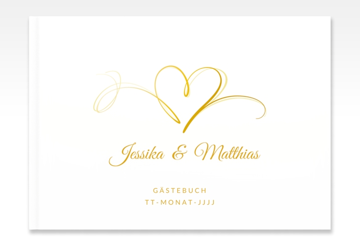 Gästebuch A4 quer Envie A4 quer, Hardcover gold