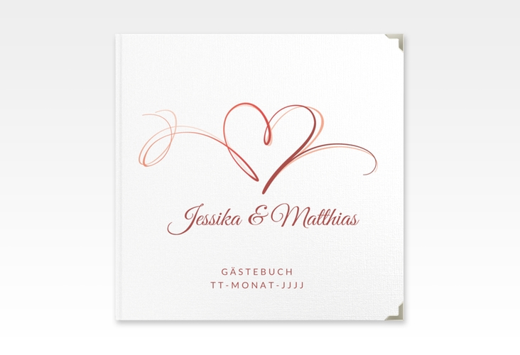 Gästebuch Selection Hochzeit Envie Leinen-Hardcover rot