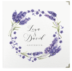 Klick: Details zu Gästebuch Selection Hochzeit "Lavendel" anzeigen Gästebuch Selection Hochzeit Lavendel Leinen-Hardcover weiss
