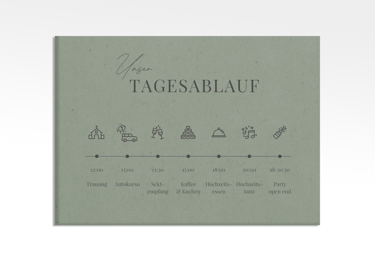 Tagesablauf Leinwand Hochzeit Vereint 70 x 50 cm Leinwand