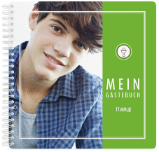Gästebuch Konfirmation Poculum Ringbindung gruen