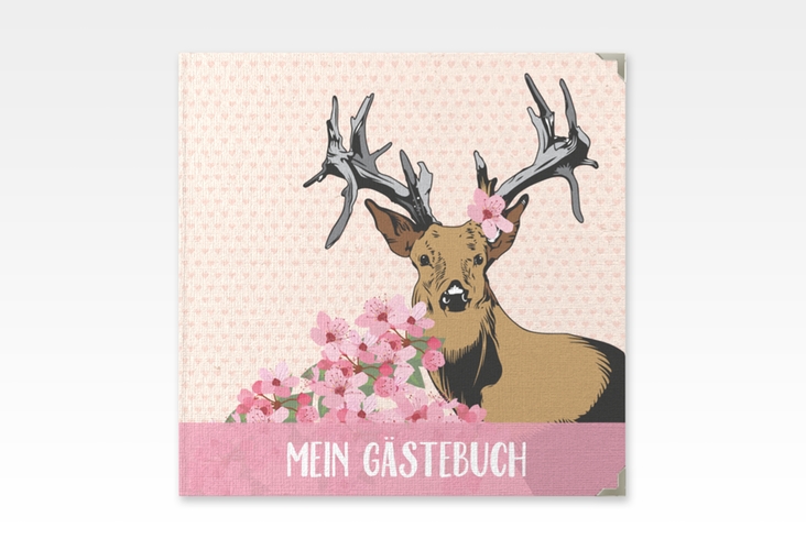 Gästebuch Selection Geburtstag Platzhirsch Leinen-Hardcover rosa