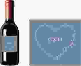 Piccoloetikett Hochzeit Lebenstraum Etikett Piccolo blau