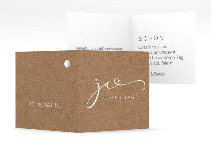 Geschenkanhänger Hochzeit Jawort Geschenkanhänger 10er Set hochglanz modern minimalistisch mit veredelter Aufschrift