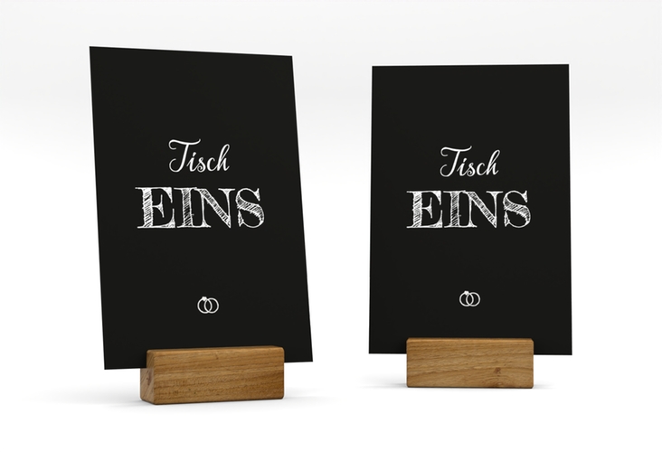 Tischnummer Hochzeit Rise Tischaufsteller schwarz