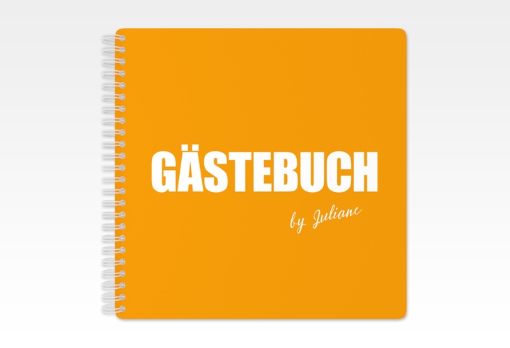 Gästebuch Geburtstag Zig Ringbindung orange