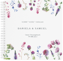 Klick: Details zu Trautagebuch Hochzeit "Wildblumen" anzeigen Trautagebuch Hochzeit "Wildblumen" Trautagebuch Hochzeit weiss