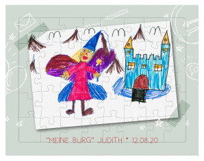 Fotopuzzle 40 Teile Kunstwerk 40 Teile gruen