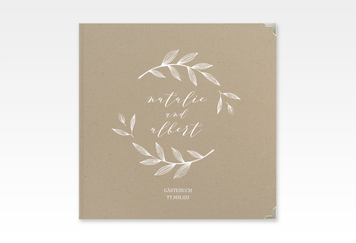 Gästebuch Selection Hochzeit Naturelove Leinen-Hardcover weiss