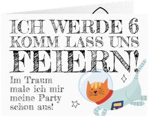Einladungskarte Kindergeburtstag "Welttraum"