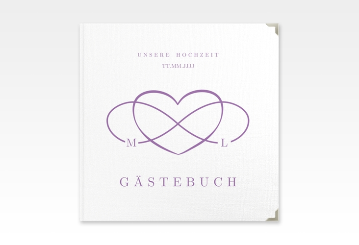 Gästebuch Selection Hochzeit Infinity Leinen-Hardcover lila