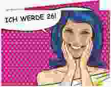Einladung Geburtstag "Popart Woman"
