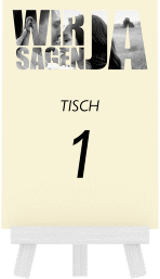 Tischnummer Hochzeit Letters Tischaufsteller beige