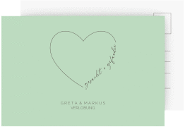 Klick: Details zu Verlobungskarte Hochzeit "Lebenstraum" anzeigen Verlobungskarte Hochzeit Lebenstraum A6 Postkarte mint