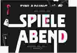 Party Einladungskarte Spieleabend A6 Karte quer schwarz