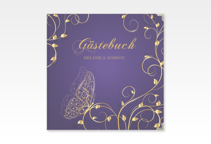 Gästebuch Selection Hochzeit Eternity Leinen-Hardcover lila