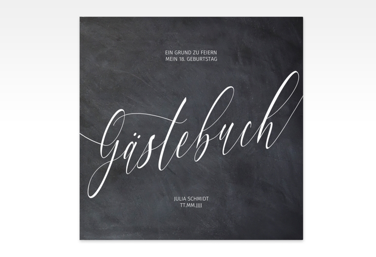 Gästebuch Creation Geburtstag Board 20 x 20 cm, Hardcover