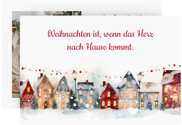 Weihnachtskarte "Winderstadt"