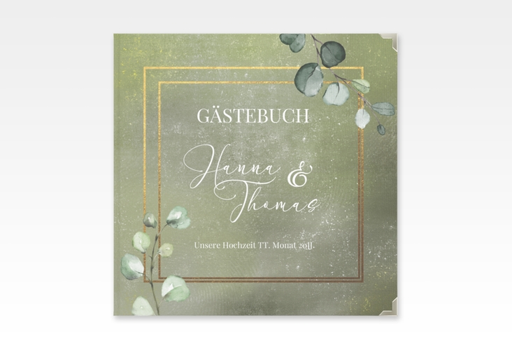 Gästebuch Selection Hochzeit Jade Leinen-Hardcover gruen