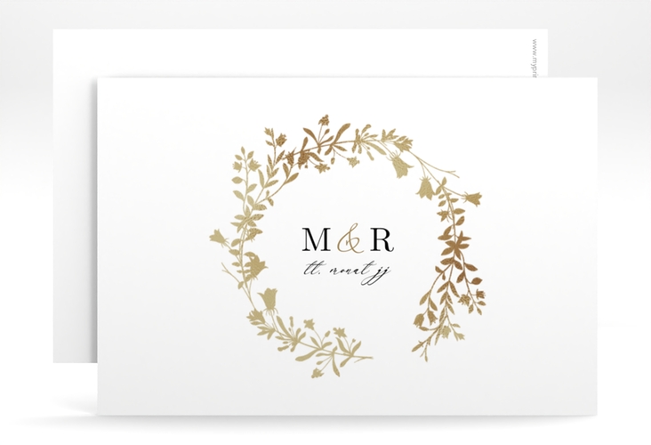 Save the Date-Karte Filigree A6 Karte quer weiss